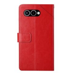 Kryty na mobil | Peňaženkové puzdro Geometric Pattern case červené – T Phone 3 | Kryty na mobil