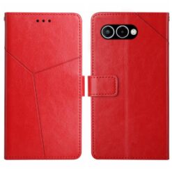 Kryty na mobil | Peňaženkové puzdro Geometric Pattern case červené – T Phone 3 | Kryty na mobil