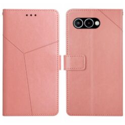 Kryty na mobil | Peňaženkové puzdro Geometric Pattern case ružové – T Phone 3 | Kryty na mobil