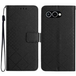 Kryty na mobil | Peňaženkové puzdro Grid case čierne – T Phone 3 | Kryty na mobil