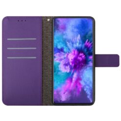 Kryty na mobil | Peňaženkové puzdro Grid case fialové – T Phone 3 | Kryty na mobil