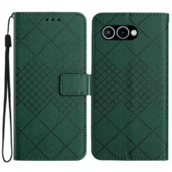 Kryty na mobil | Peňaženkové puzdro Grid case zelené – T Phone 3 | Kryty na mobil