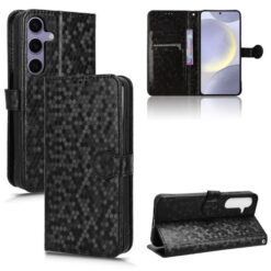 Peňaženkové puzdro Honeycomb Dot Texture Case čierne – Samsung Galaxy S25 FE | Kryty na mobil Kryty na mobil | Peňaženkové puzdro Honeycomb Dot Texture Case čierne – Samsung Galaxy S25 FE | Kryty na mobil