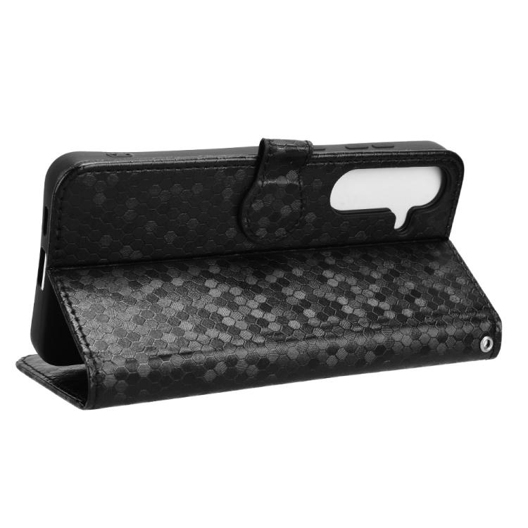 Peňaženkové puzdro Honeycomb Dot Texture Case čierne – Samsung Galaxy S25 FE | Kryty na mobil Kryty na mobil | Peňaženkové puzdro Honeycomb Dot Texture Case čierne – Samsung Galaxy S25 FE | Kryty na mobil
