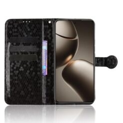 Peňaženkové puzdro Honeycomb Dot Texture Case čierne – Xiaomi 15T Pro | Kryty na mobil Kryty na mobil | Peňaženkové puzdro Honeycomb Dot Texture Case čierne – Xiaomi 15T Pro | Kryty na mobil