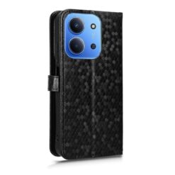 Kryty na mobil | Peňaženkové puzdro Honeycomb Dot Texture Case čierne – Xiaomi Poco C85 | Kryty na mobil