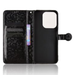 Kryty na mobil | Peňaženkové puzdro Honeycomb Dot Texture Case čierne – Xiaomi Poco C85 | Kryty na mobil