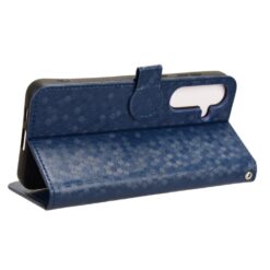 Kryty na mobil | Peňaženkové puzdro Honeycomb Dot Texture Case modré – Samsung Galaxy S25 FE | Kryty na mobil