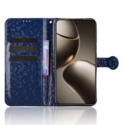Kryty na mobil | Peňaženkové puzdro Honeycomb Dot Texture Case modré – Xiaomi 15T | Kryty na mobil