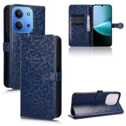 Kryty na mobil | Peňaženkové puzdro Honeycomb Dot Texture Case modré – Xiaomi Poco C85 | Kryty na mobil