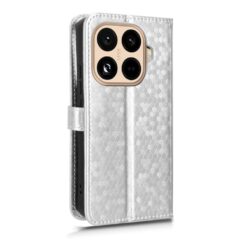 Kryty na mobil | Peňaženkové puzdro Honeycomb Dot Texture Case strieborné – Xiaomi 15T Pro | Kryty na mobil