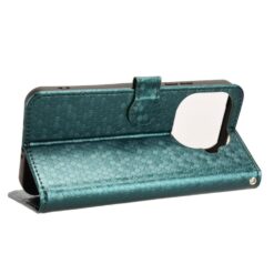 Kryty na mobil | Peňaženkové puzdro Honeycomb Dot Texture Case zelené – Xiaomi 15T Pro | Kryty na mobil