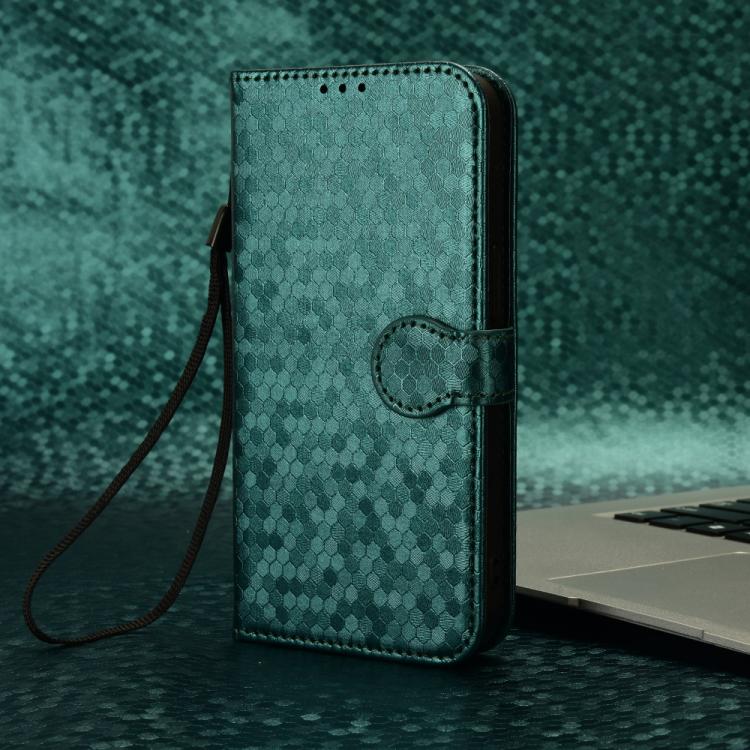 Peňaženkové puzdro Honeycomb Dot Texture Case zelené – Xiaomi Poco C85 | Kryty na mobil Kryty na mobil | Peňaženkové puzdro Honeycomb Dot Texture Case zelené – Xiaomi Poco C85 | Kryty na mobil