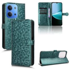 Peňaženkové puzdro Honeycomb Dot Texture Case zelené – Xiaomi Poco C85 | Kryty na mobil Kryty na mobil | Peňaženkové puzdro Honeycomb Dot Texture Case zelené – Xiaomi Poco C85 | Kryty na mobil