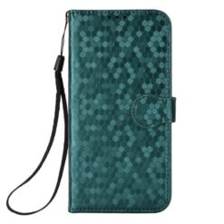 Kryty na mobil | Peňaženkové puzdro Honeycomb Dot Texture Case zelené – Xiaomi Poco C85 | Kryty na mobil