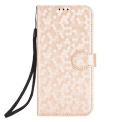 Peňaženkové puzdro Honeycomb Dot Texture Case zlaté – Xiaomi Poco C85