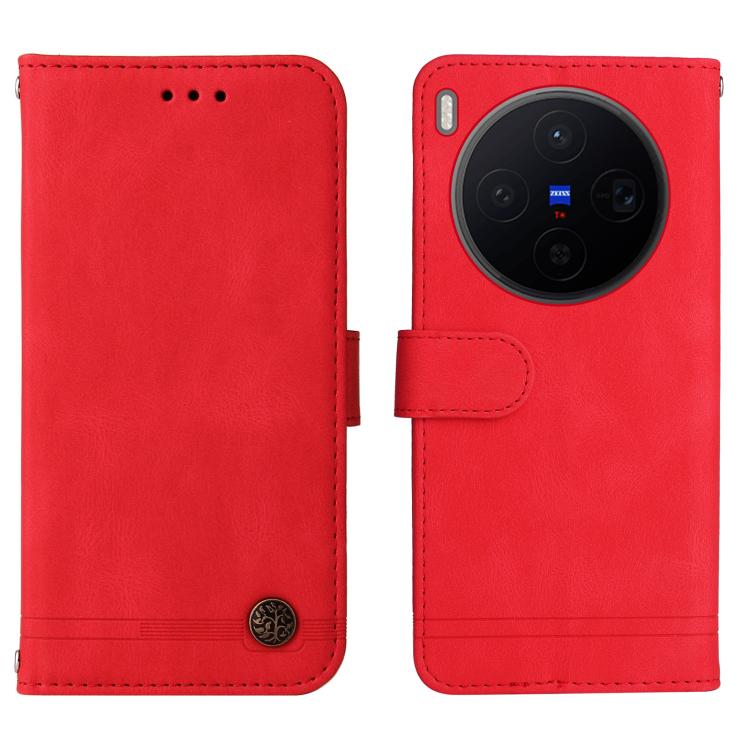 Knižkové puzdro Skin Feel case červené – Vivo X300 | Kryty na mobil Kryty na mobil | Knižkové puzdro Skin Feel case červené – Vivo X300 | Kryty na mobil