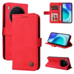Knižkové puzdro Skin Feel case červené – Vivo X300 | Kryty na mobil Kryty na mobil | Knižkové puzdro Skin Feel case červené – Vivo X300 | Kryty na mobil