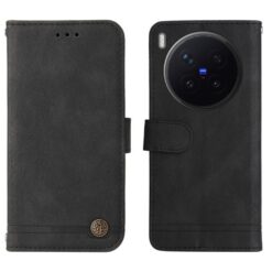 Kryty na mobil | Knižkové puzdro Skin Feel case čierne – Vivo X300 Pro | Kryty na mobil