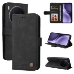 Knižkové puzdro Skin Feel case čierne – Vivo X300 Pro | Kryty na mobil Kryty na mobil | Knižkové puzdro Skin Feel case čierne – Vivo X300 Pro | Kryty na mobil