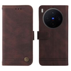 Knižkové puzdro Skin Feel case hnedé – Vivo X300