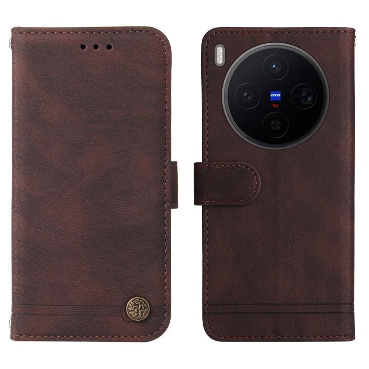 Knižkové puzdro Skin Feel case hnedé – Vivo X300 | Kryty na mobil Kryty na mobil | Knižkové puzdro Skin Feel case hnedé – Vivo X300 | Kryty na mobil