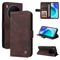 Knižkové puzdro Skin Feel case hnedé – Vivo X300 | Kryty na mobil Kryty na mobil | Knižkové puzdro Skin Feel case hnedé – Vivo X300 | Kryty na mobil