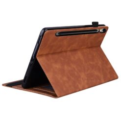 Kryty na mobil | Knižkové puzdro Slot case hnedé – Samsung Galaxy Tab S9 Ultra / S10 Ultra / S11 Ultra / S12 Ultra | Kryty na mobil