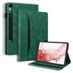 Kryty na mobil | Knižkové puzdro Slot case zelené – Samsung Galaxy Tab S9 Ultra / S10 Ultra / S11 Ultra / S12 Ultra | Kryty na mobil