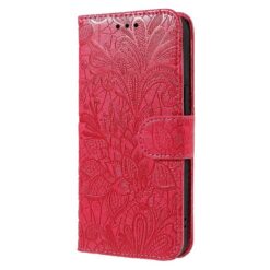 Kryty na mobil | Peňaženkové puzdro Embossing Pattern Kvety červené – T Phone 3 Pro | Kryty na mobil