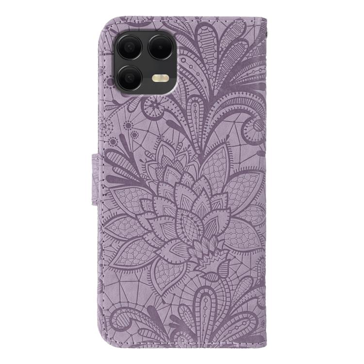 Peňaženkové puzdro Embossing Pattern Kvety fialové – T Phone 3 Pro | Kryty na mobil Kryty na mobil | Peňaženkové puzdro Embossing Pattern Kvety fialové – T Phone 3 Pro | Kryty na mobil
