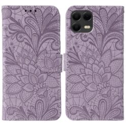 Peňaženkové puzdro Embossing Pattern Kvety fialové – T Phone 3 Pro | Kryty na mobil Kryty na mobil | Peňaženkové puzdro Embossing Pattern Kvety fialové – T Phone 3 Pro | Kryty na mobil