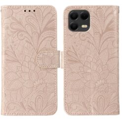 Peňaženkové puzdro Embossing Pattern Kvety ružové – T Phone 3 Pro | Kryty na mobil Kryty na mobil | Peňaženkové puzdro Embossing Pattern Kvety ružové – T Phone 3 Pro | Kryty na mobil