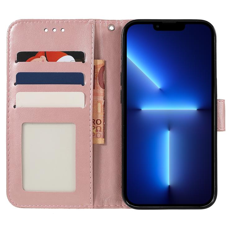 Peňaženkové puzdro Embossing Pattern Kvety ružové – T Phone 3 Pro | Kryty na mobil Kryty na mobil | Peňaženkové puzdro Embossing Pattern Kvety ružové – T Phone 3 Pro | Kryty na mobil
