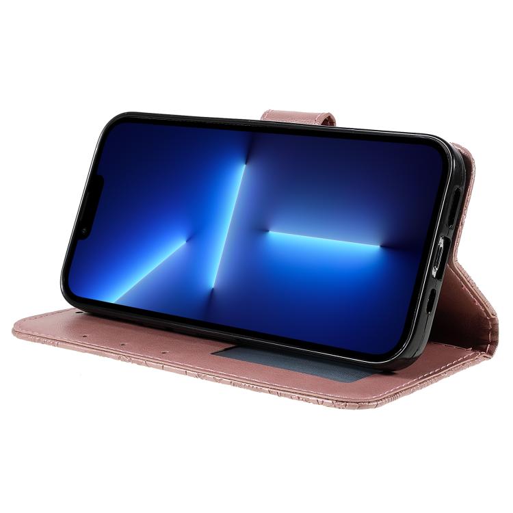Peňaženkové puzdro Embossing Pattern Kvety ružové – T Phone 3 Pro | Kryty na mobil Kryty na mobil | Peňaženkové puzdro Embossing Pattern Kvety ružové – T Phone 3 Pro | Kryty na mobil