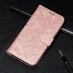 Peňaženkové puzdro Embossing Pattern Kvety ružové – T Phone 3 Pro | Kryty na mobil Kryty na mobil | Peňaženkové puzdro Embossing Pattern Kvety ružové – T Phone 3 Pro | Kryty na mobil