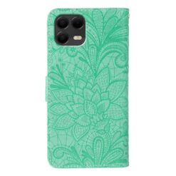 Kryty na mobil | Peňaženkové puzdro Embossing Pattern Kvety zelené – T Phone 3 Pro | Kryty na mobil