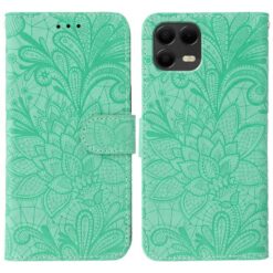 Kryty na mobil | Peňaženkové puzdro Embossing Pattern Kvety zelené – T Phone 3 Pro | Kryty na mobil