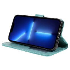 Kryty na mobil | Peňaženkové puzdro Embossing Pattern Kvety zelené – T Phone 3 Pro | Kryty na mobil