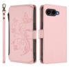 Kryty na mobil | Peňaženkové puzdro Embossing Pattern Motýle čierne – T Phone 3 | Kryty na mobil