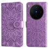 Kryty na mobil | Peňaženkové puzdro Embossing Pattern Slnečnica modré – Vivo X300 | Kryty na mobil