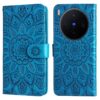 Kryty na mobil | Peňaženkové puzdro Embossing Pattern Slnečnica červené – Vivo X300 | Kryty na mobil