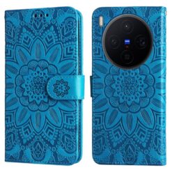 Peňaženkové puzdro Embossing Pattern Slnečnica modré – Vivo X300