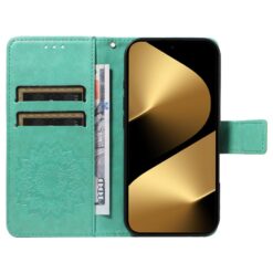 Kryty na mobil | Peňaženkové puzdro Embossing Pattern Slnečnica zelené – Huawei Pura 80 Ultra | Kryty na mobil