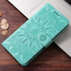 Kryty na mobil | Peňaženkové puzdro Embossing Pattern Slnečnica zelené – Vivo X300 Pro | Kryty na mobil
