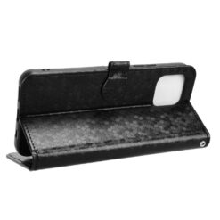 Kryty na mobil | Peňaženkové puzdro Honeycomb Dot Texture Case čierne – T Phone 3 Pro | Kryty na mobil