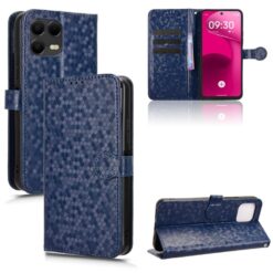 Kryty na mobil | Peňaženkové puzdro Honeycomb Dot Texture Case modré – T Phone 3 Pro | Kryty na mobil