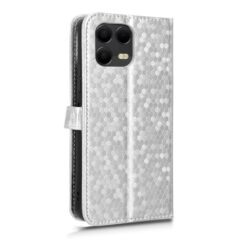 Peňaženkové puzdro Honeycomb Dot Texture Case strieborné – T Phone 3 Pro | Kryty na mobil Kryty na mobil | Peňaženkové puzdro Honeycomb Dot Texture Case strieborné – T Phone 3 Pro | Kryty na mobil