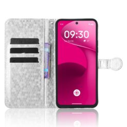 Peňaženkové puzdro Honeycomb Dot Texture Case strieborné – T Phone 3 Pro | Kryty na mobil Kryty na mobil | Peňaženkové puzdro Honeycomb Dot Texture Case strieborné – T Phone 3 Pro | Kryty na mobil