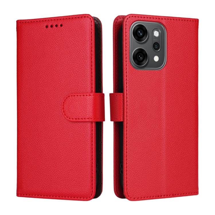 Peňaženkové puzdro Litchi červené – Oppo Reno 13 Pro | Kryty na mobil Kryty na mobil | Peňaženkové puzdro Litchi červené – Oppo Reno 13 Pro | Kryty na mobil